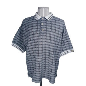 Ash Creek Trading Plaid Polo/Gold Shirt, M